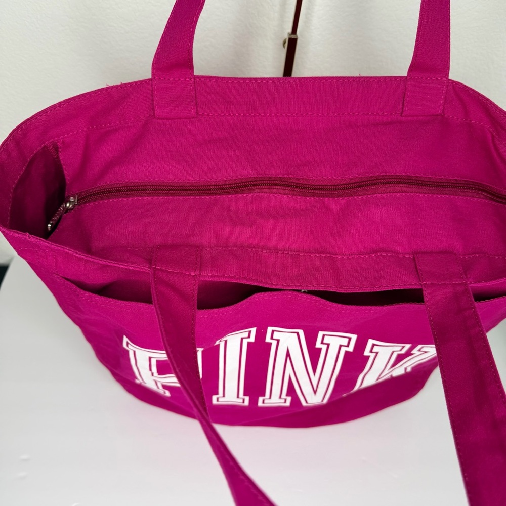 PINK Victoria's Secret Tote Bag magenta color. - Picture 4 of 8